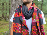 Tribal wool scarf