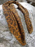 Pure Raw Silk Scarf in Royal Bronze
