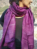Pink Silk Pashmina Scarf