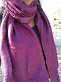 Pink Silk Pashmina Scarf