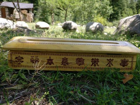 Incense holder with 8 auspicious buddhist symbols