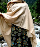 caramel semi pashmina