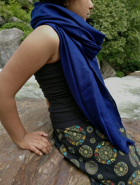 Pashmina Scarf in Deep Blue