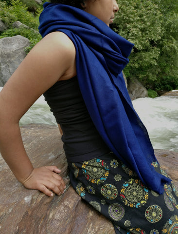 Pashmina Scarf in Deep Blue