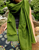 Pashmina Shawl in Olive Green