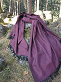 Fuschia pink blanket scarf