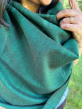 Dark green wool scarf