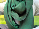 Dark green wool scarf