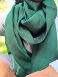 Dark green wool scarf