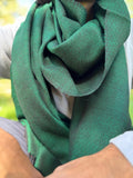 Dark green wool scarf