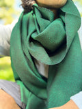 Dark green wool scarf