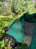 Dark green wool scarf