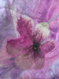 Purple mulberry silk and felt scarf