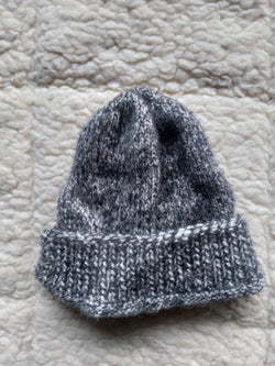 Hand knit wool beanie