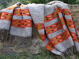 Hand-spun pure wool scarf