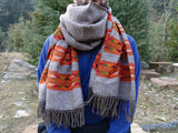 Hand-spun pure wool scarf