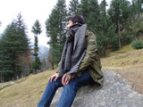 Long mens wool scarf