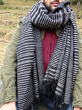 Long mens wool scarf
