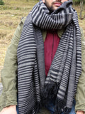Long mens wool scarf