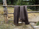 Brown oversized unisex wool throw