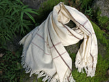 Ivory white wool scarf