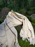 Ivory white wool scarf