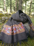 Handmade Woolen Shawl in Yak Wool - Tribal Pattern