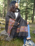Handmade Woolen Shawl in Yak Wool - Tribal Pattern