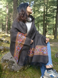 Handmade Woolen Shawl in Yak Wool - Tribal Pattern