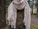 Wool blanket scarf
