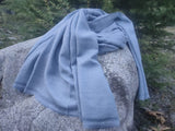 Steel grey wool scarf