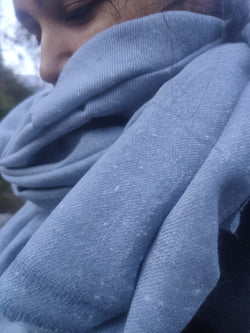 Steel grey wool scarf