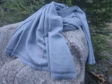 Steel grey wool scarf