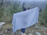 Steel grey wool scarf