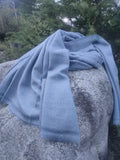 Steel grey wool scarf