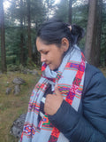 Handloom wool blanket scarf