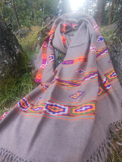 Tribal wool scarf