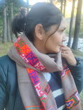 Tribal wool scarf