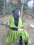 Moss green blanket scarf