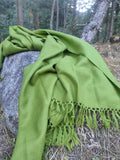 Moss green blanket scarf