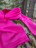 Hot pink silk wool scarf