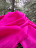 Hot pink silk wool scarf