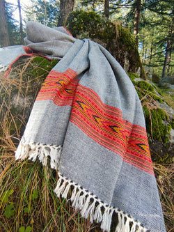 Wool blanket scarf