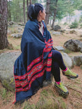 Wool blanket scarf