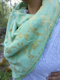 Mint Green Silk Scarf 