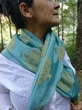 Blue Silk Scarf