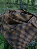 Luxury Brocade Black and Gold Silk Scarf