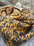 Pure Raw Silk Scarf in Royal Bronze