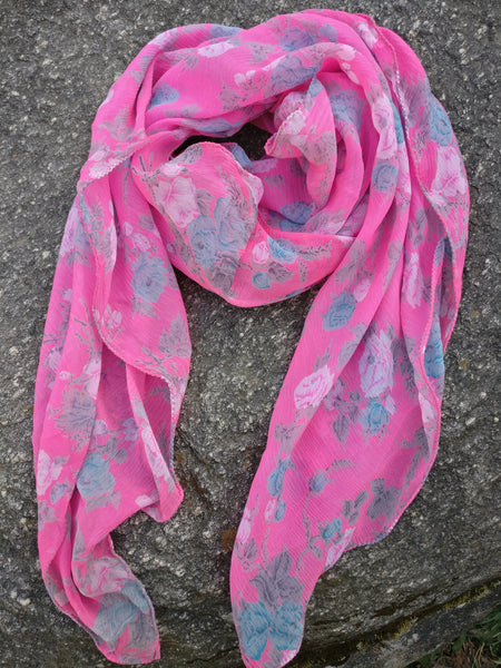 floral Silk Scarf