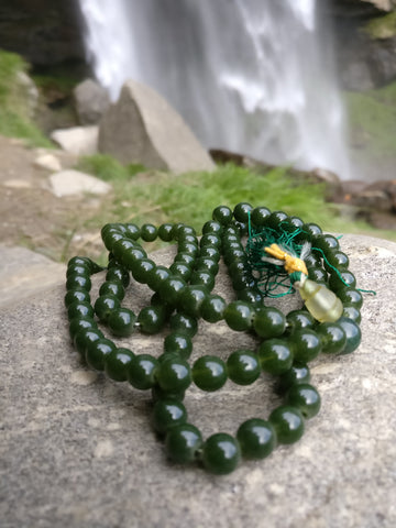 Emerald Green gemstone 108 prayer beads